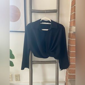 Zara Women’s Cropped Blouse - Black - US M